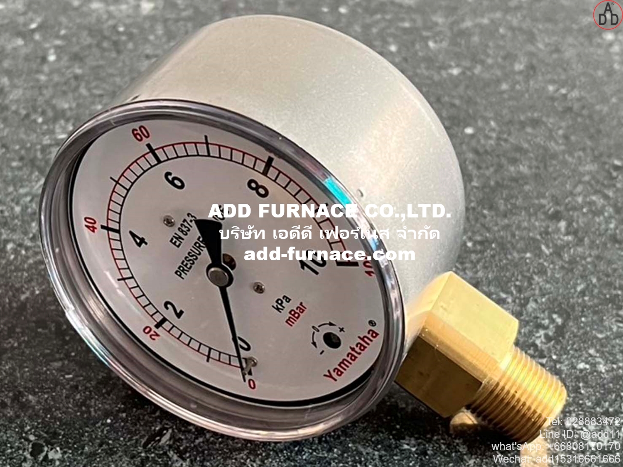 Yamataha Pressure Gauge 0-10kPa(0-100mBar) 3/8PT (14)